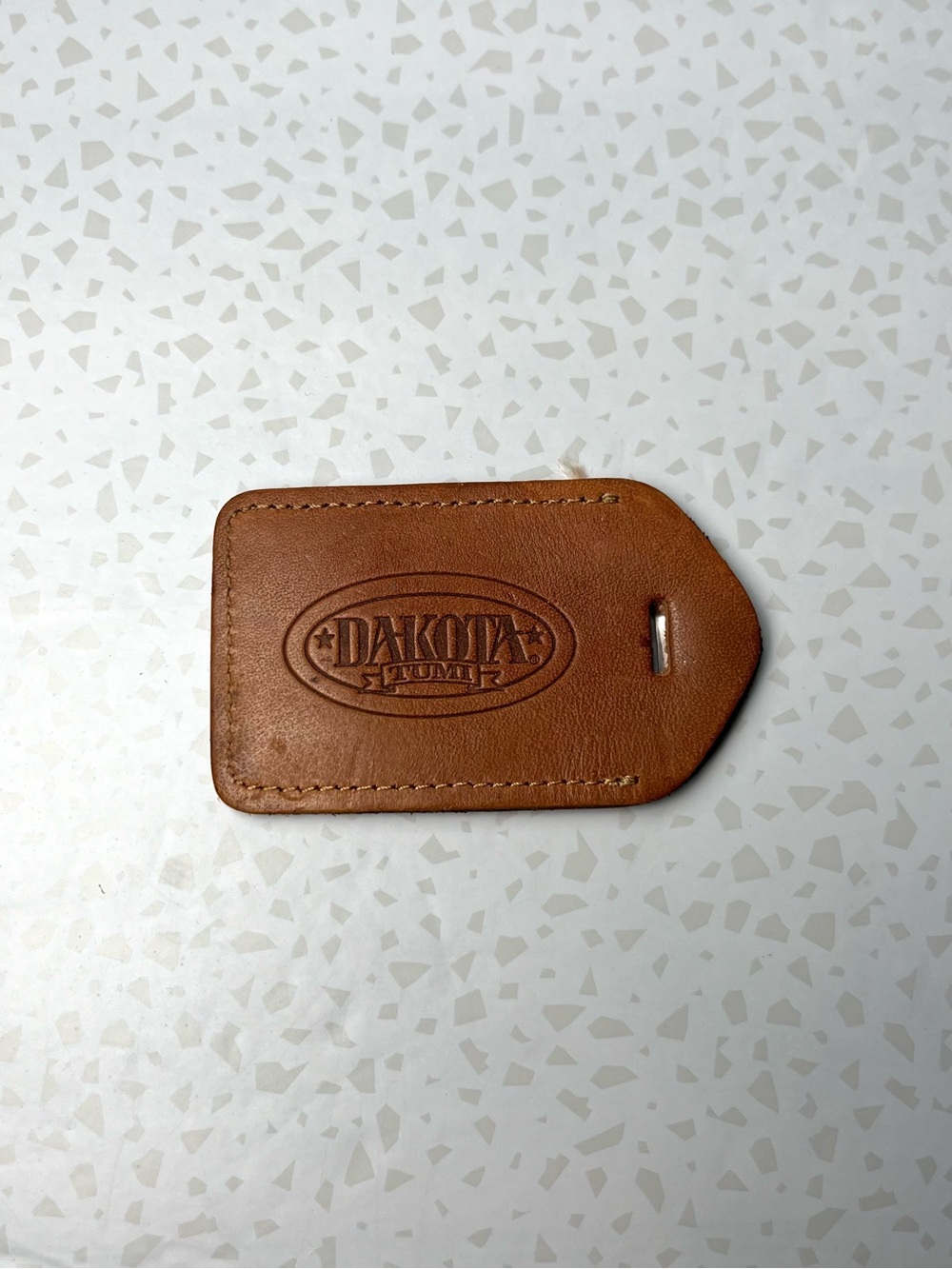 Tumi Dakota Brown Luggage Tag (No Loop)